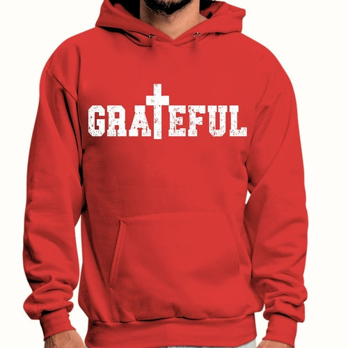 Mens Graphic Hoodie Grateful Print