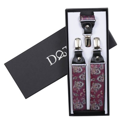 Paisley Braces - Burgundy