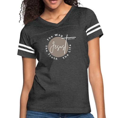Womens Vintage Sport Graphic T-shirt, the Truth the Way the Life