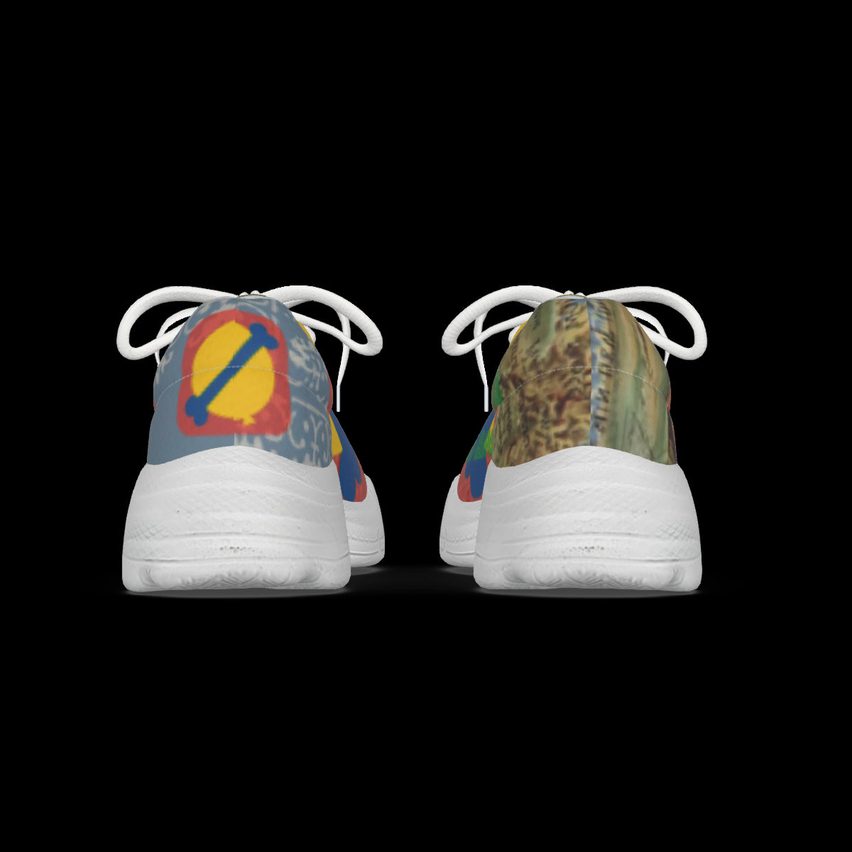 All-Over Print Man's Thick Bottom Sports Shoes