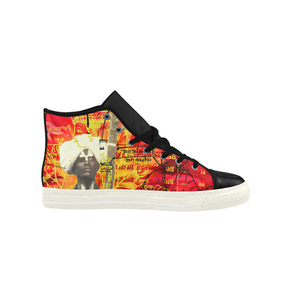 THE SITAR PLAYER High Top Action Leather Women's Shoes