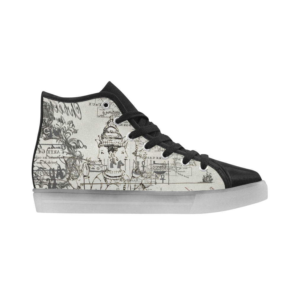 MAP AND SOME ILLUSTRATIONS Light Up Women's Sneakers