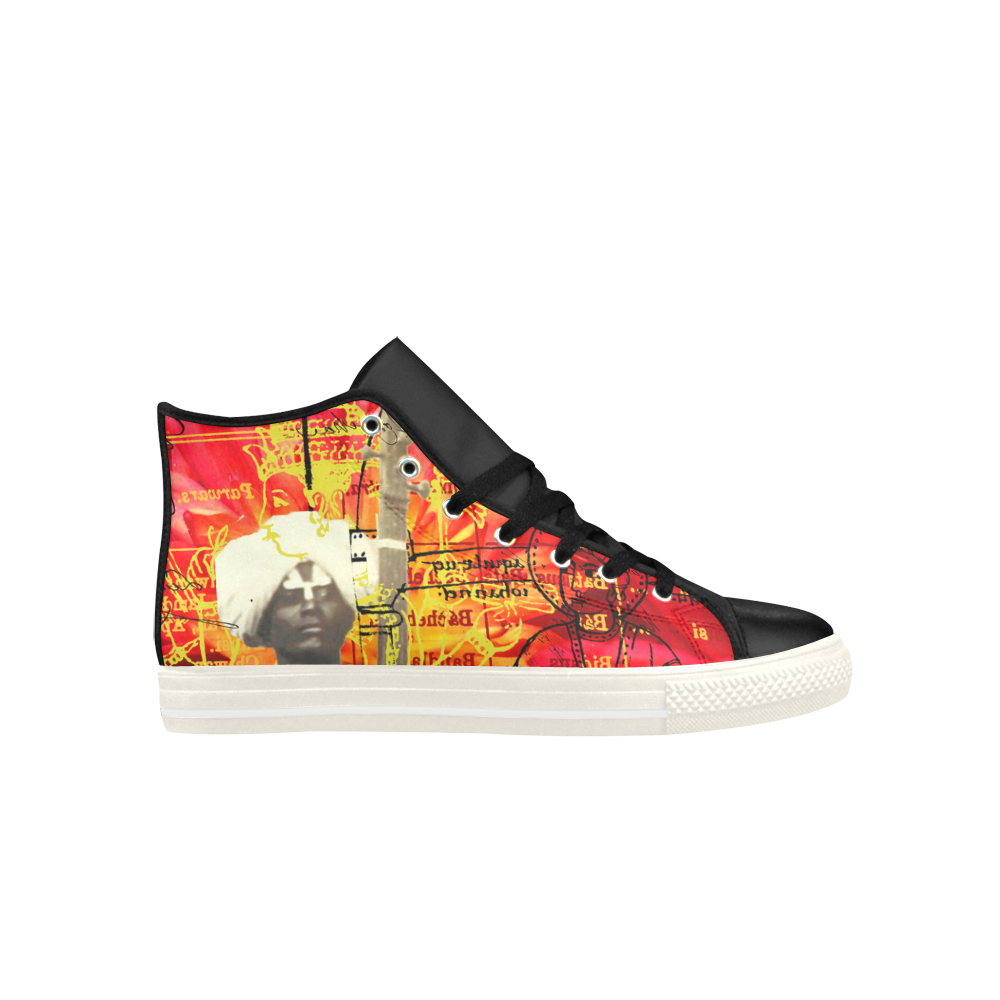 THE SITAR PLAYER High Top Action Leather Men's Shoes