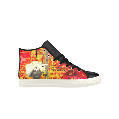 THE SITAR PLAYER High Top Action Leather Men's Shoes