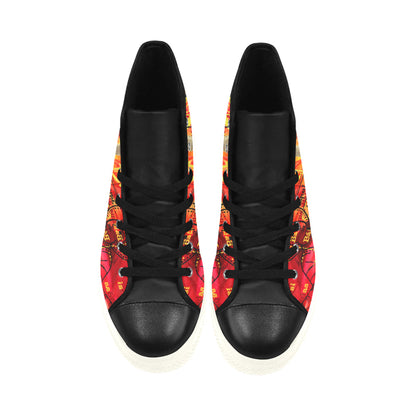 THE SITAR PLAYER High Top Action Leather Women's Shoes