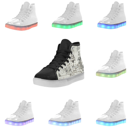 MAP AND SOME ILLUSTRATIONS Light Up Women's Sneakers