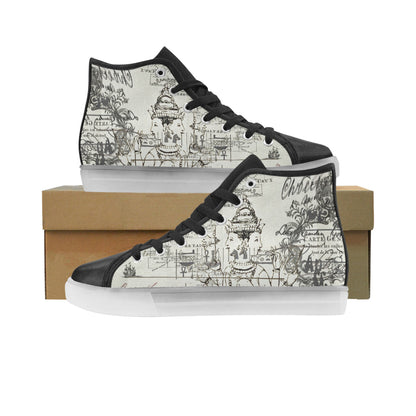 MAP AND SOME ILLUSTRATIONS Light Up Women's Sneakers