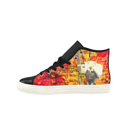 THE SITAR PLAYER High Top Action Leather Women's Shoes