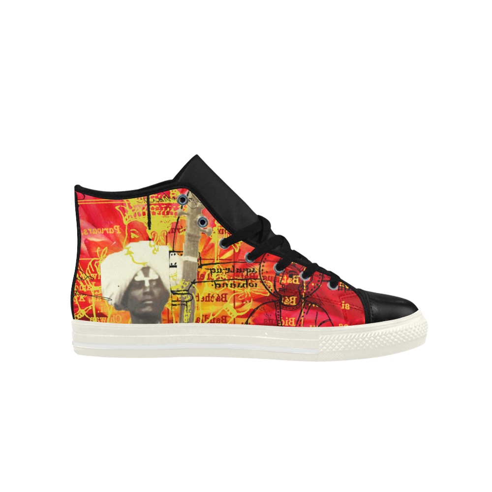 THE SITAR PLAYER High Top Action Leather Men's Shoes