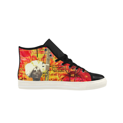 THE SITAR PLAYER High Top Action Leather Men's Shoes