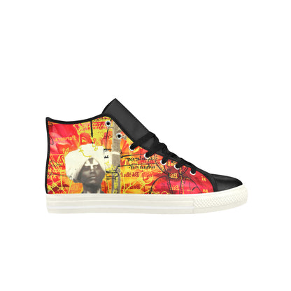 THE SITAR PLAYER High Top Action Leather Women's Shoes