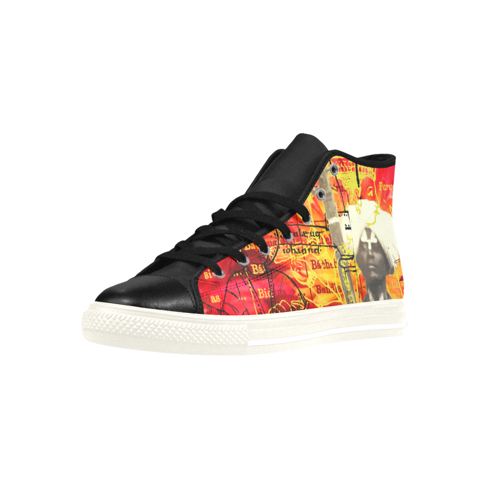 THE SITAR PLAYER High Top Action Leather Men's Shoes