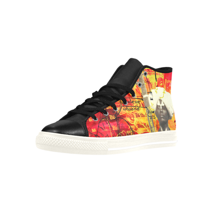 THE SITAR PLAYER High Top Action Leather Men's Shoes