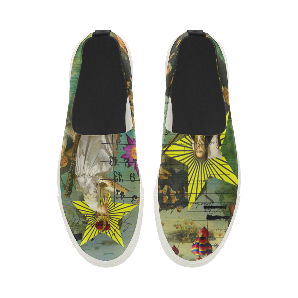 READING THE ANCIENT BOOK I Slip-on Microfiber Men's Shoes