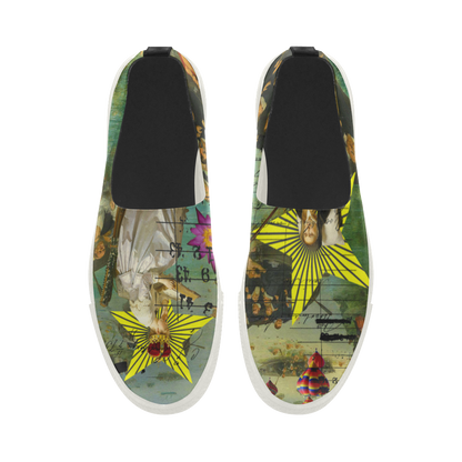 READING THE ANCIENT BOOK I Slip-on Microfiber Men's Shoes