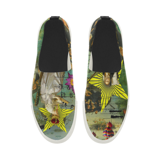 READING THE ANCIENT BOOK I Slip-on Microfiber Men's Shoes