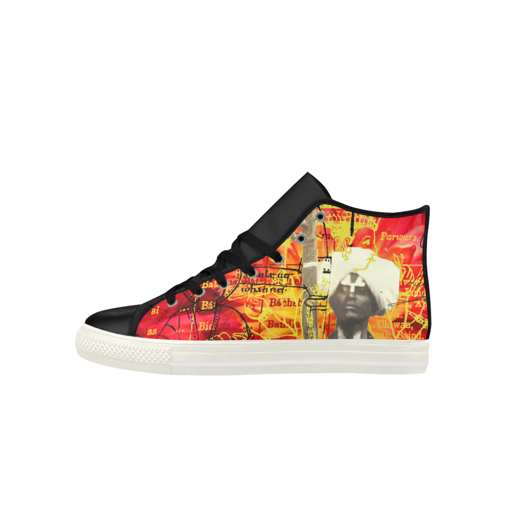 THE SITAR PLAYER High Top Action Leather Men's Shoes