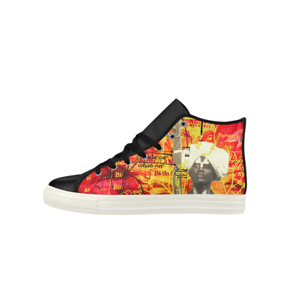 THE SITAR PLAYER High Top Action Leather Men's Shoes