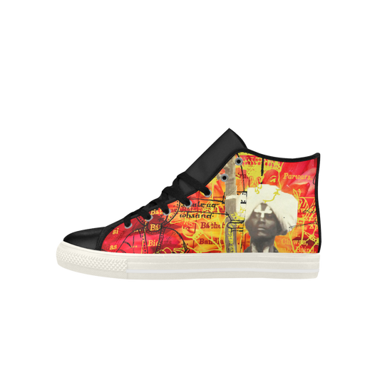 THE SITAR PLAYER High Top Action Leather Men's Shoes