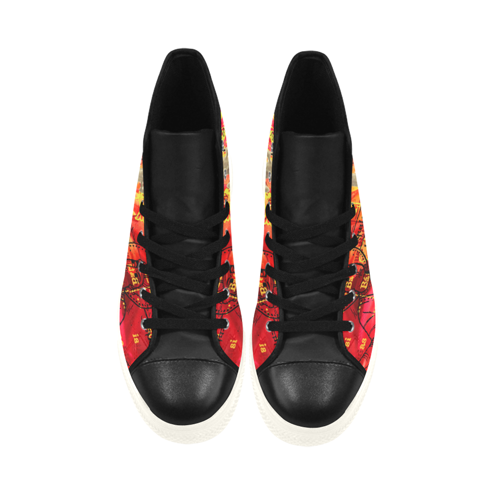 THE SITAR PLAYER High Top Action Leather Men's Shoes