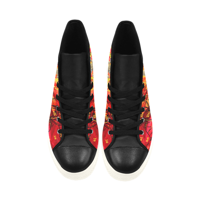THE SITAR PLAYER High Top Action Leather Men's Shoes