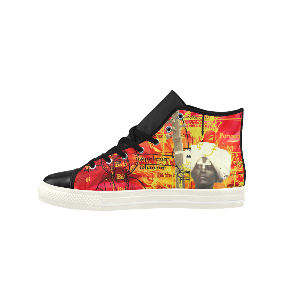 THE SITAR PLAYER High Top Action Leather Men's Shoes