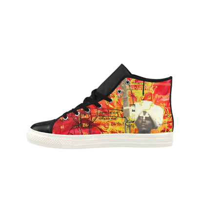 THE SITAR PLAYER High Top Action Leather Men's Shoes