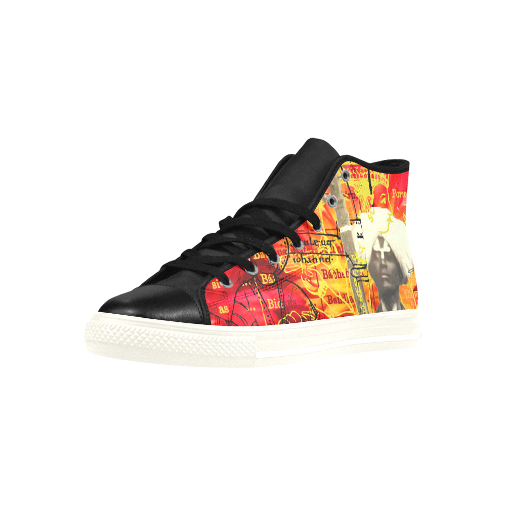THE SITAR PLAYER High Top Action Leather Women's Shoes