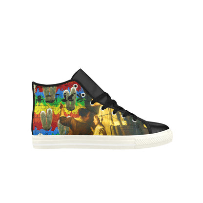 AND THIS, IS THE RAINBOW BRUSH CACTUS. II High Top Action Leather