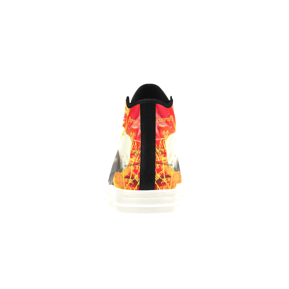 THE SITAR PLAYER High Top Action Leather Women's Shoes