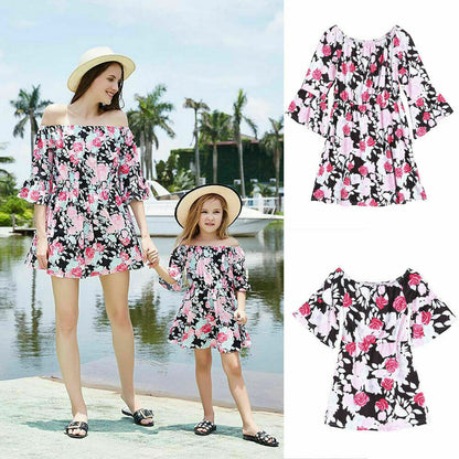Family Matching Clothes Womens Girls Summer