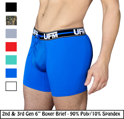 Quick Dry Polyester 6" Boxer Brief - MAX Support [CLOSE OUT DESIGN]