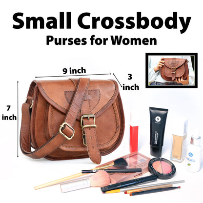 Combo Of 2, Leather Laptop Bag with Small Woman Crossbody Purse