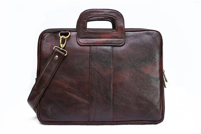 Combo Of 2 , Brown Leather Backpack And Laptop Briefcase .