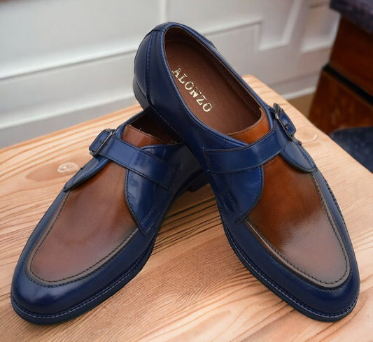 Alexis Handmade Luxury Shoes (Size-UK-10) (Color-BLACK&BROWN)