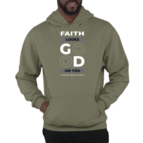 Mens Graphic Hoodie Faith Looks Good