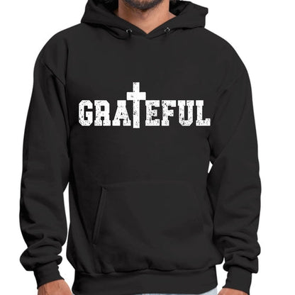 Mens Graphic Hoodie Grateful Print