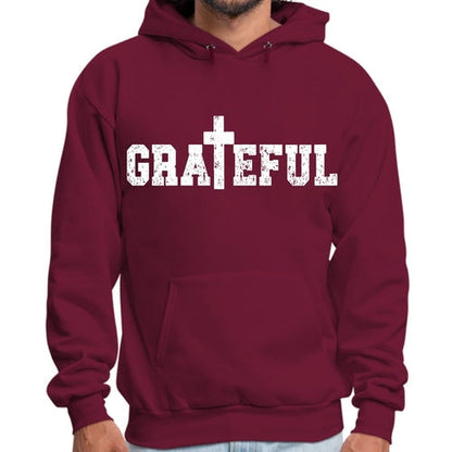 Mens Graphic Hoodie Grateful Print