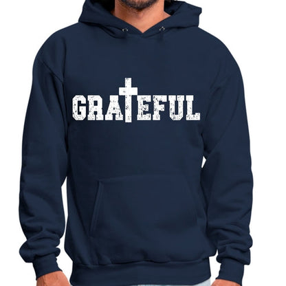 Mens Graphic Hoodie Grateful Print