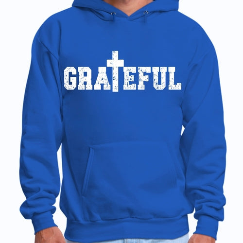 Mens Graphic Hoodie Grateful Print
