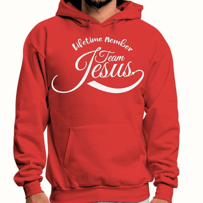 Mens Graphic Hoodie Lifetime Member Team Jesus