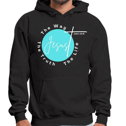 Mens Graphic Hoodie the Truth the Way the Life