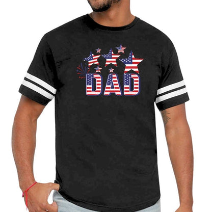 Mens Vintage Sport T-shirt Dad Independence Day 4th of July