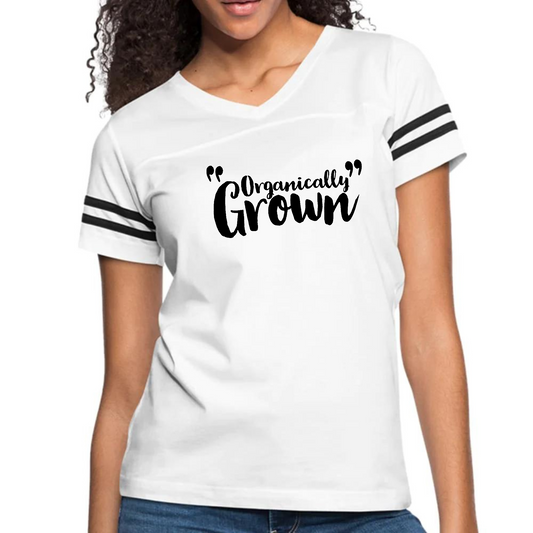 Womens Vintage Sport Graphic T-shirt, Organically Grown - Affirmation
