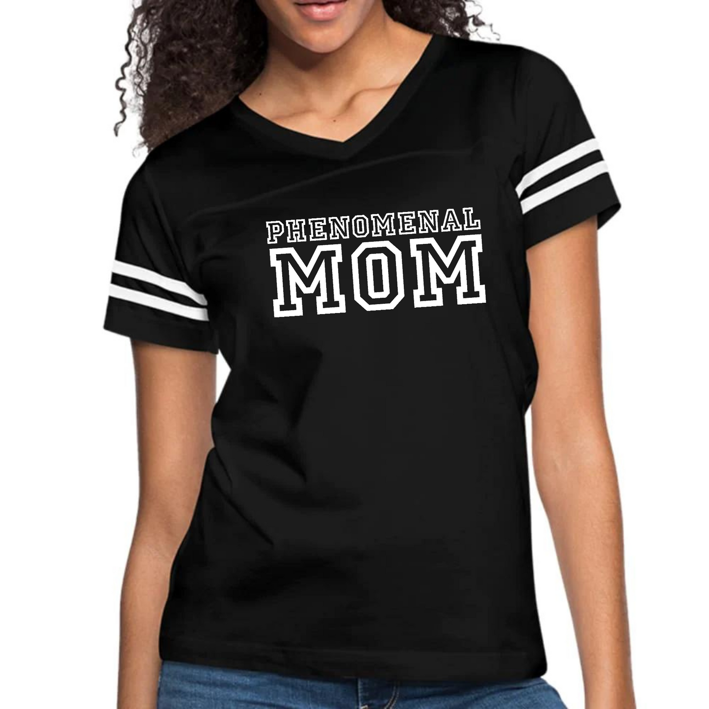 Womens Vintage Sport Graphic T-shirt, Phenomenal Mom Print