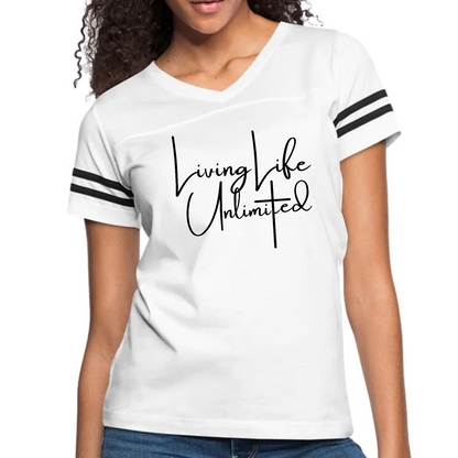Womens Vintage Sport Graphic T-shirt, Living Life Unlimited