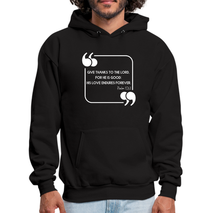 Mens Graphic Hoodie Give Thanks to the Lord