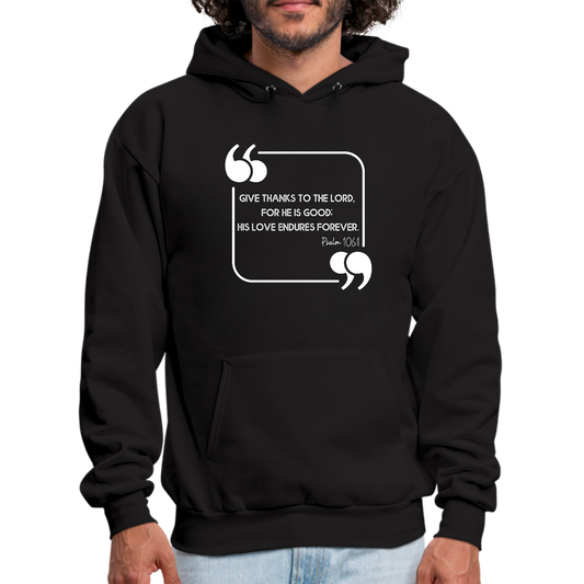 Mens Graphic Hoodie Give Thanks to the Lord