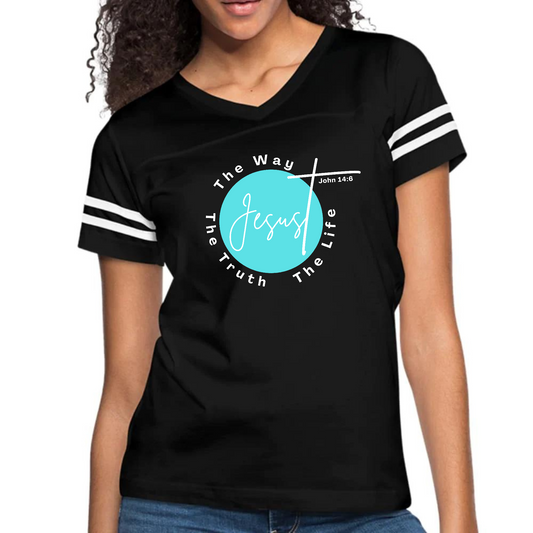 Womens Vintage Sport Graphic T-shirt, the Truth the Way the Life