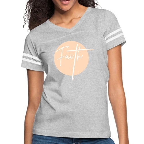 Womens Vintage Sport Graphic T-shirt, Faith - Christian Affirmation